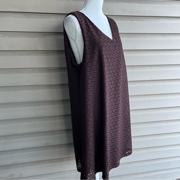 •Espresso• Sleeveless Lace Swing Dress - Size 1X - Picture 4 of 7